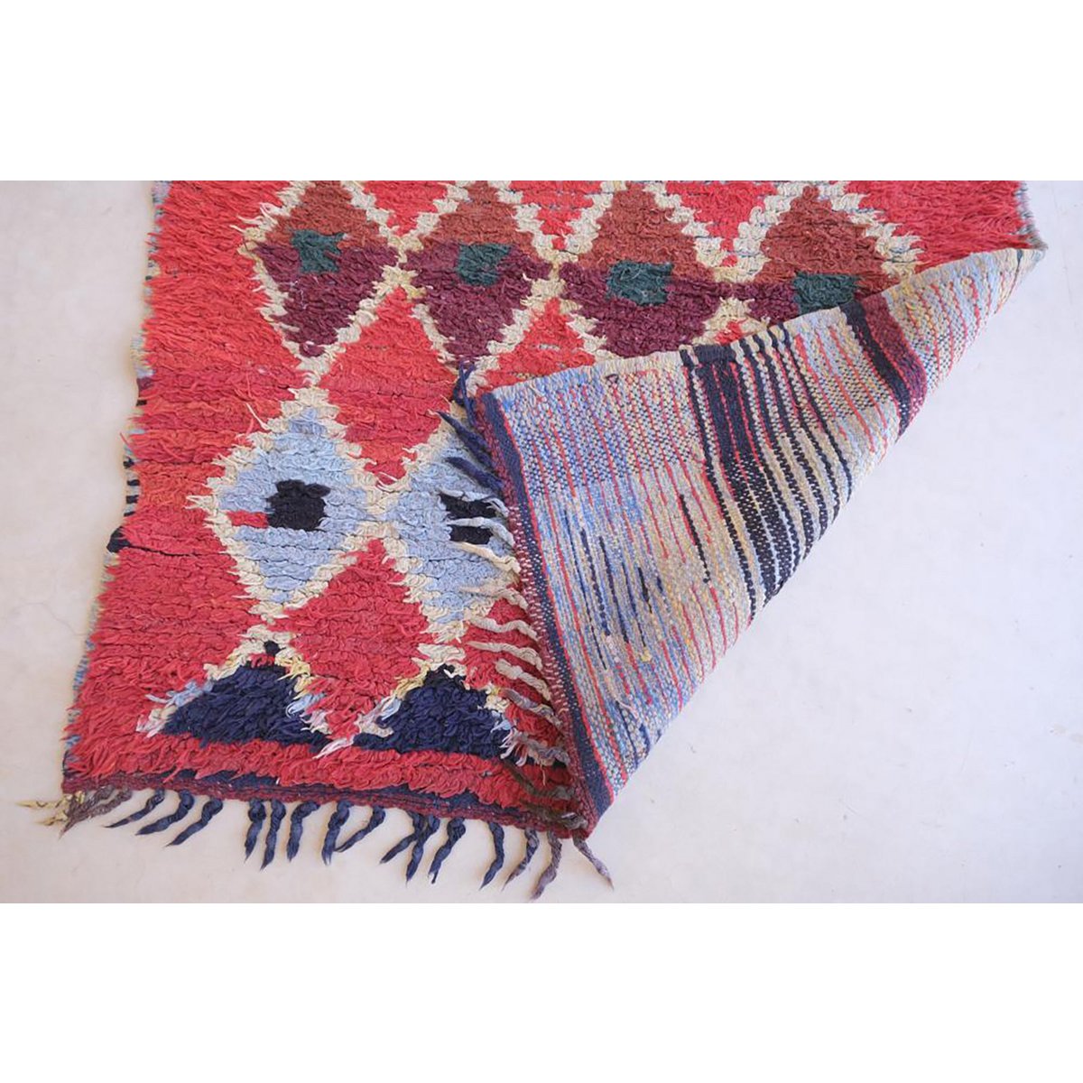 Vintage tribal Berber hallway rug 81 x 352 cm