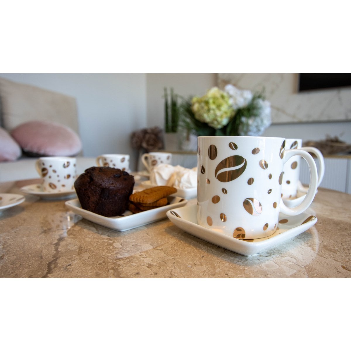 Coffee grain mugs - Lot of 4