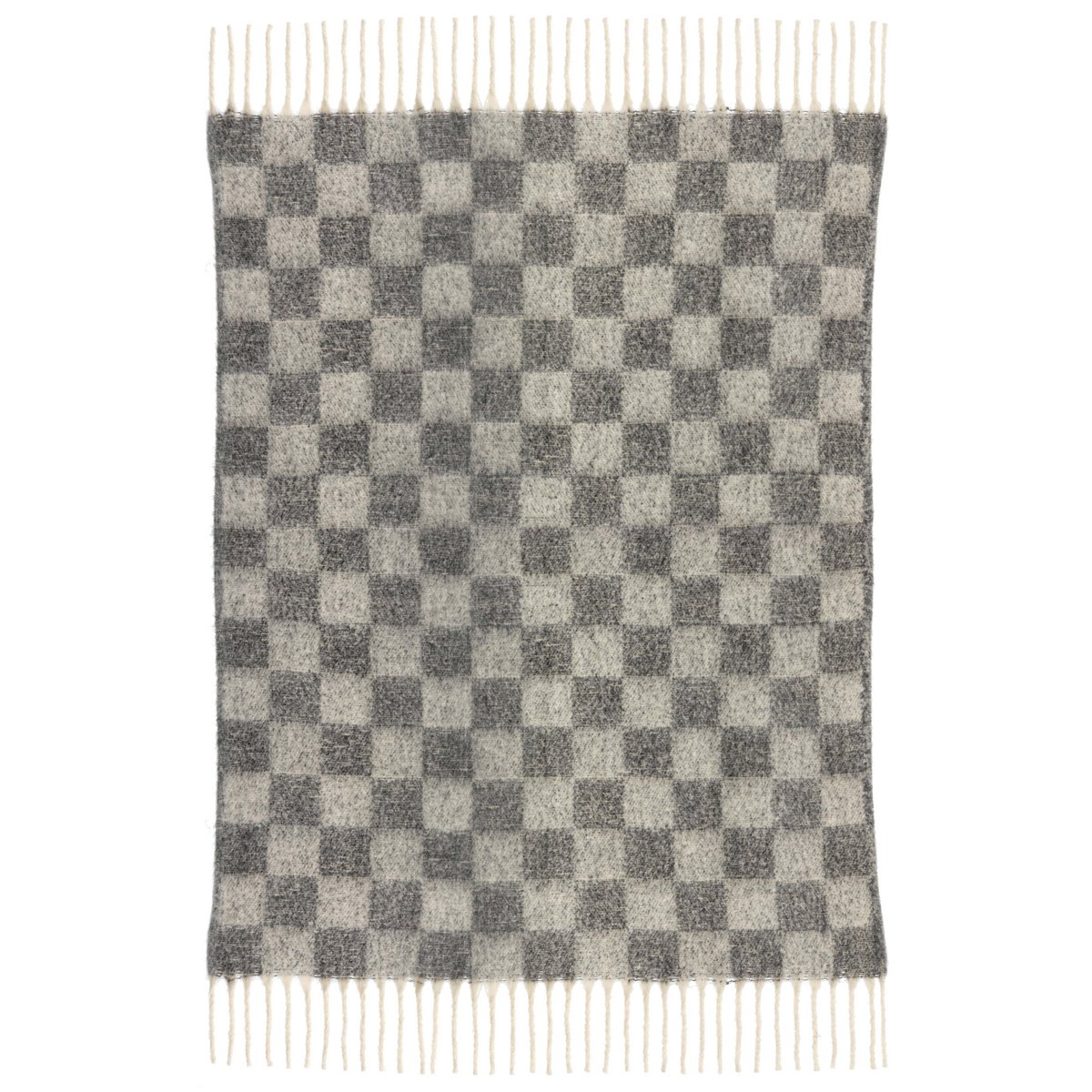 Recycled plaid Isabel Slate checkered 130 x 160