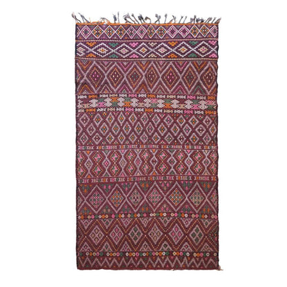 Pure wool Moroccan Kilim Berber rug 190 x 311 cm