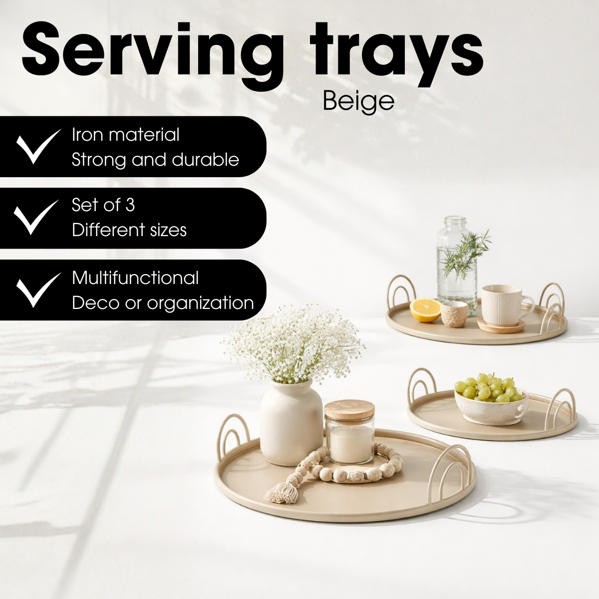 Tray Beige Beige
