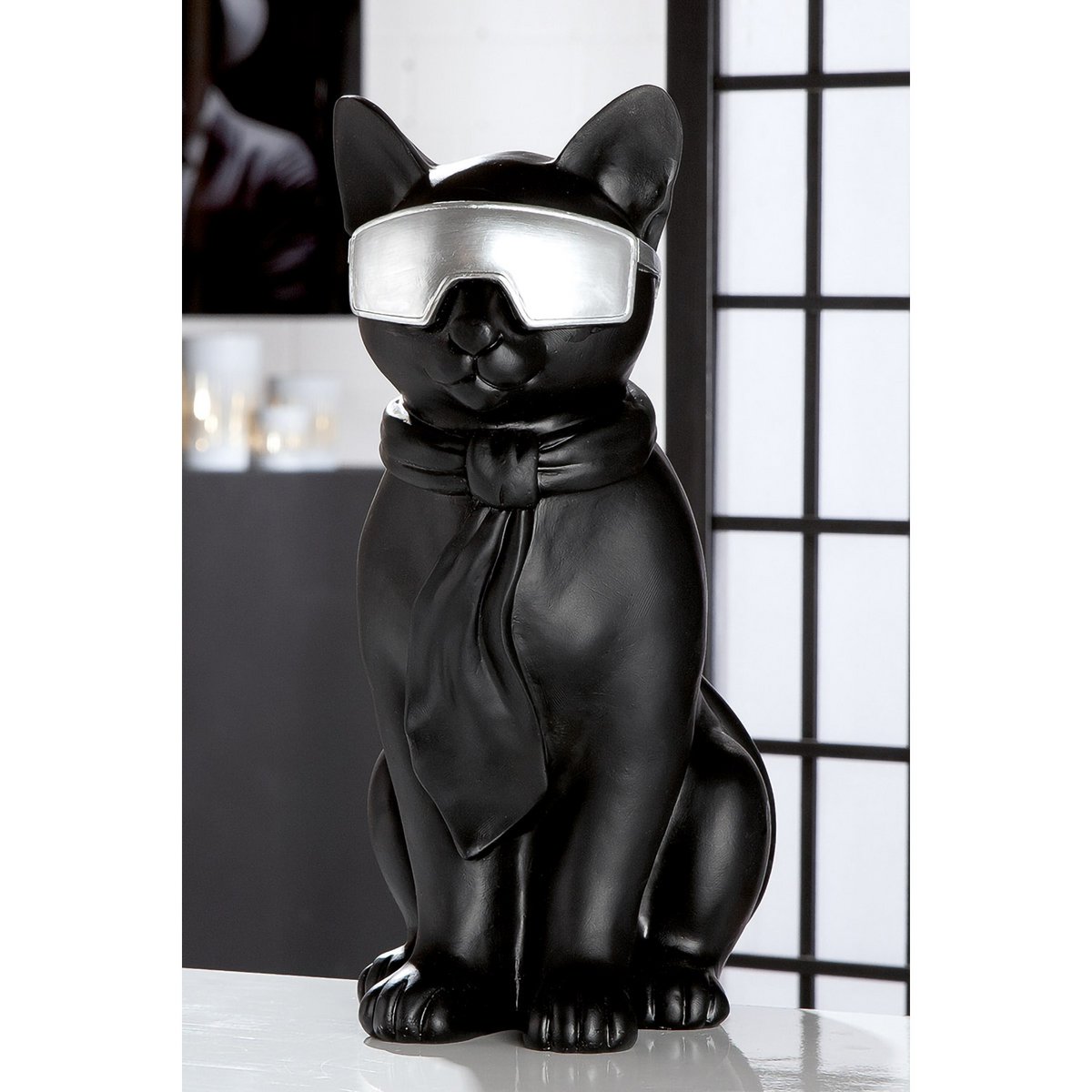 Cat "Hero Cat" H.35cm black