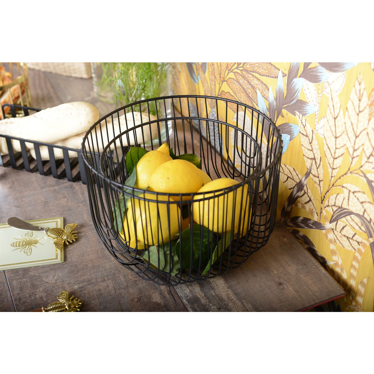 Black iron fruit basket - Lot of 3