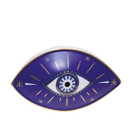 Dark blue decorative eye 20x12x13.5cm