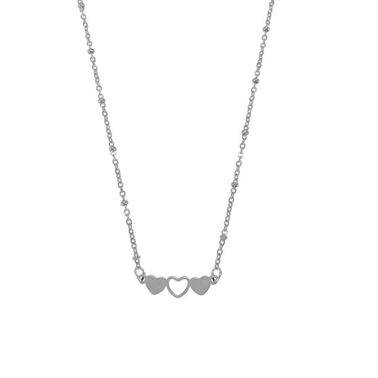 Necklace Hearts - Silver