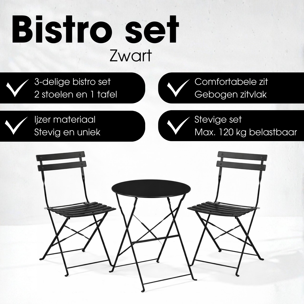 Garden bistro set Laurence Black