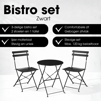 Garden bistro set Laurence Black