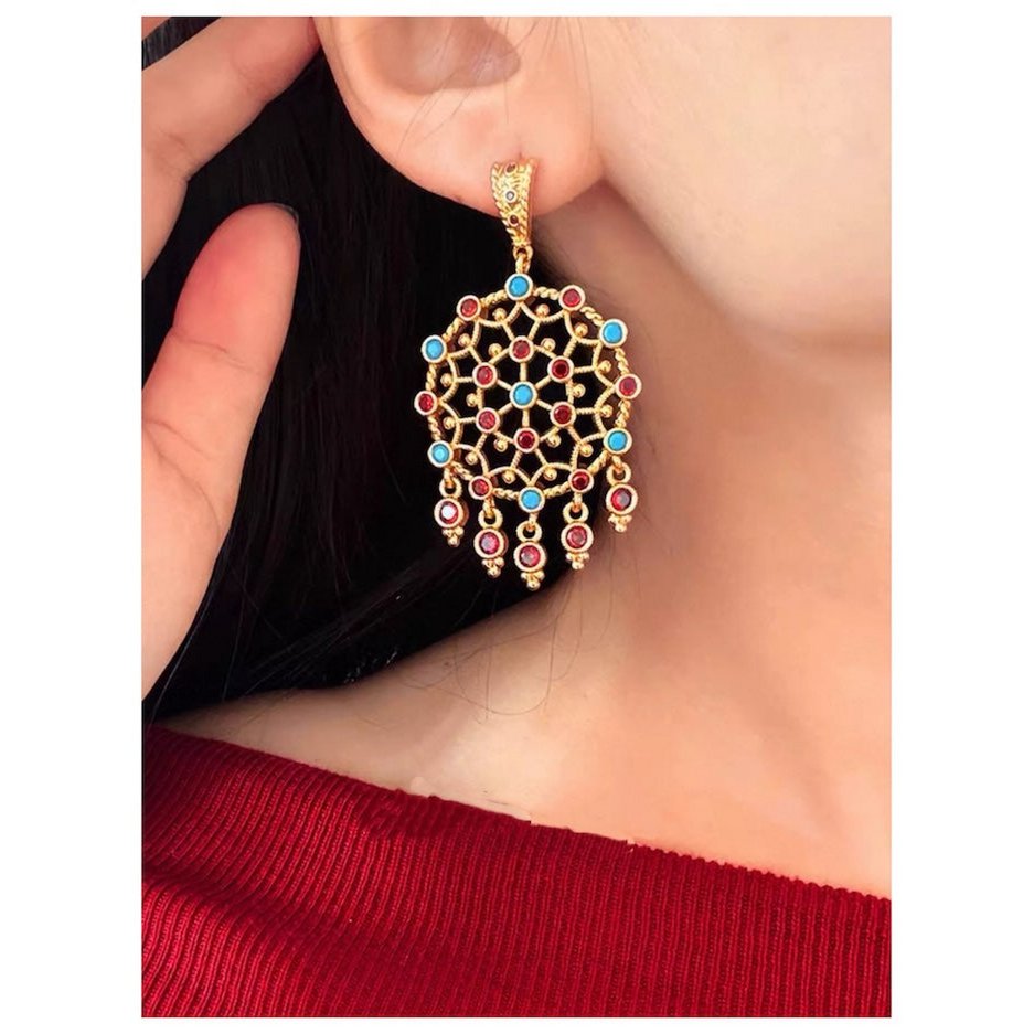 Vintage Dream Catcher Drop Earrings