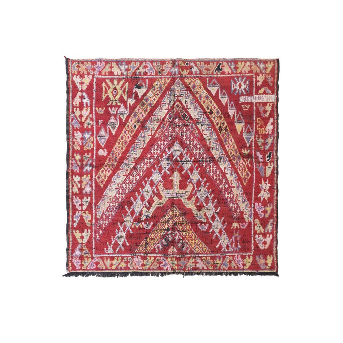 Moroccan Berber rug in vintage wool 175 x 180 cm