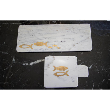 Golden fish marble cheese tray 40x15.5x1.5cm
