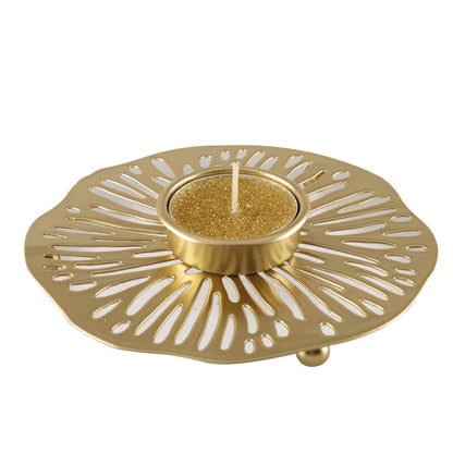 NENUPHAR GOLD METAL CANDLE HOLDER