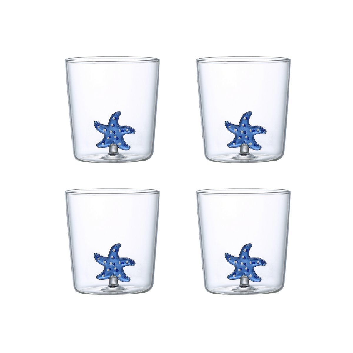 Starfish water glasses 300ml - set of 4
