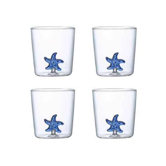 Starfish water glasses 300ml - set of 4