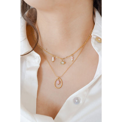 Kunzite Necklace - Gold