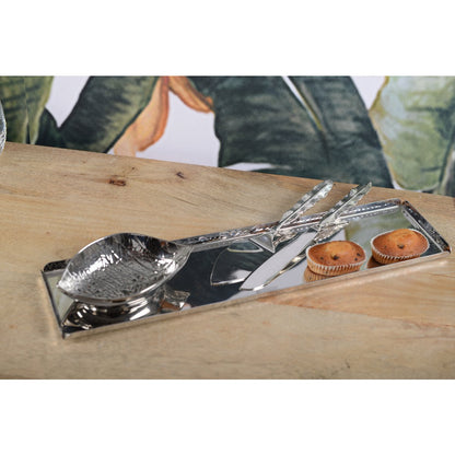 Silver tart shovel and pie knife