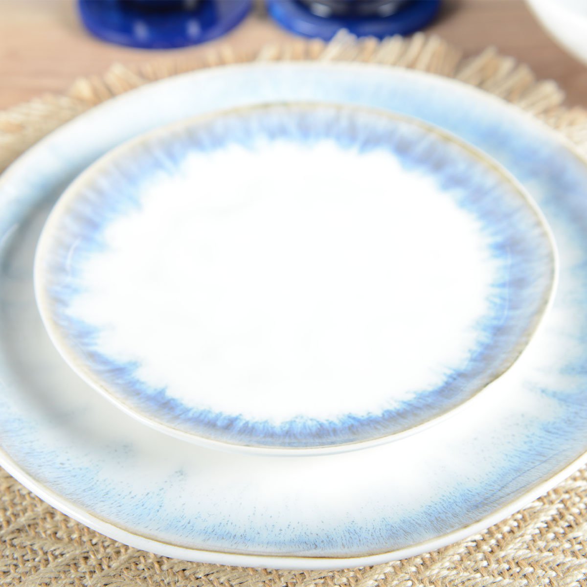 LIGHT BLUE FLAT PLATE 25.5cm