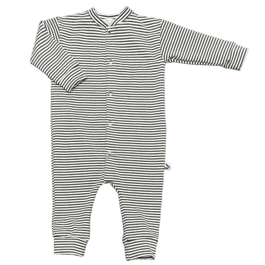 Playsuit small stripes dark forest