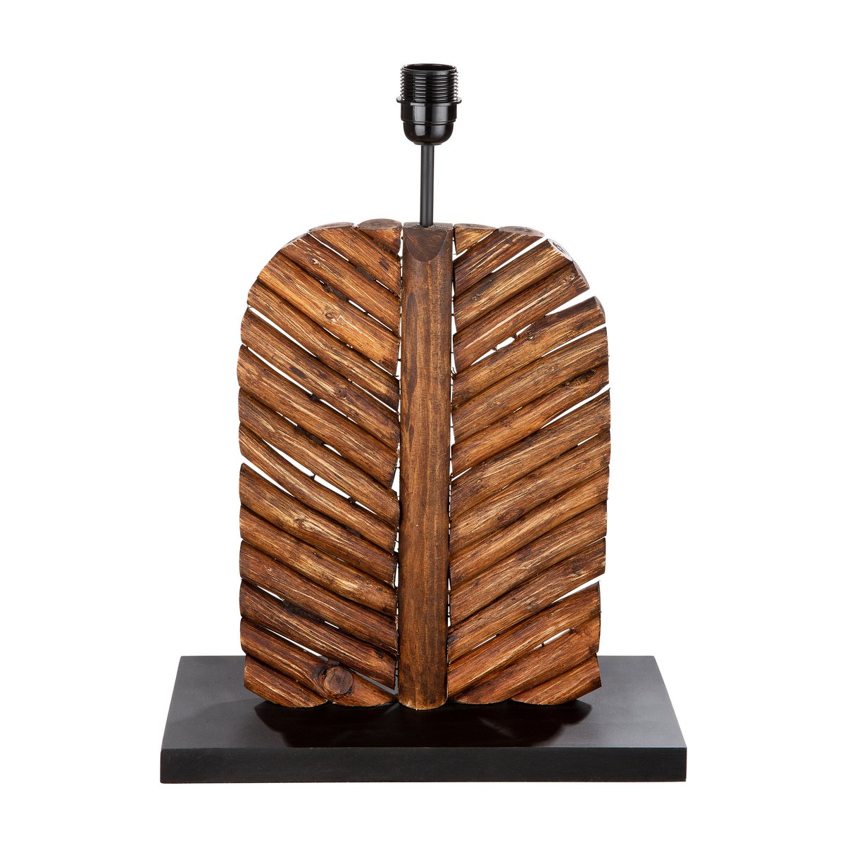 Wooden lamp "Foglia" brown/ black