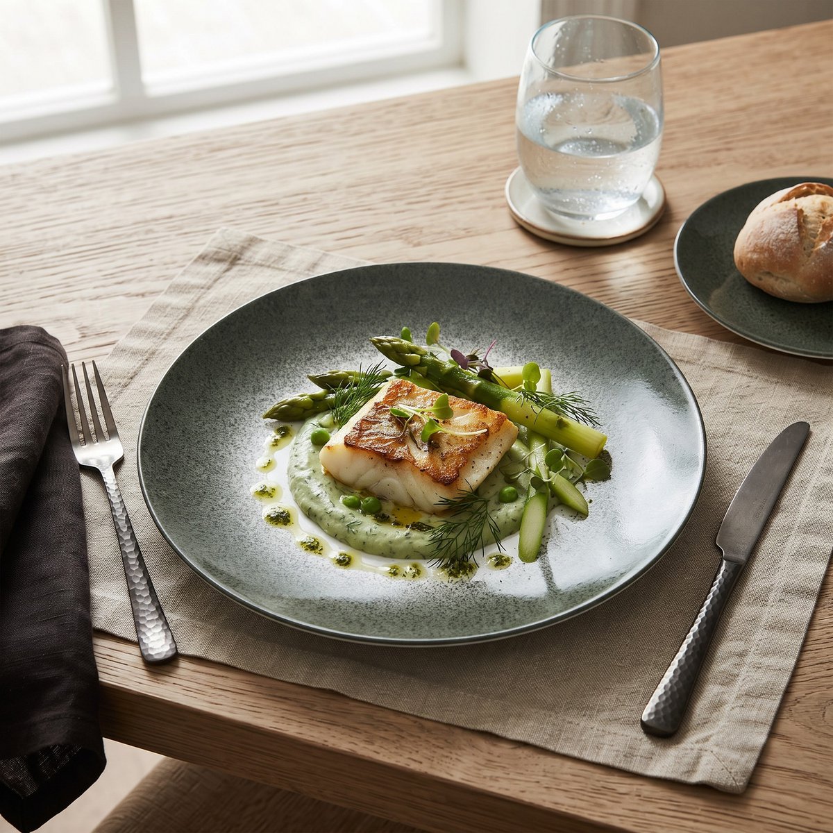 Green dinner plate 27cm