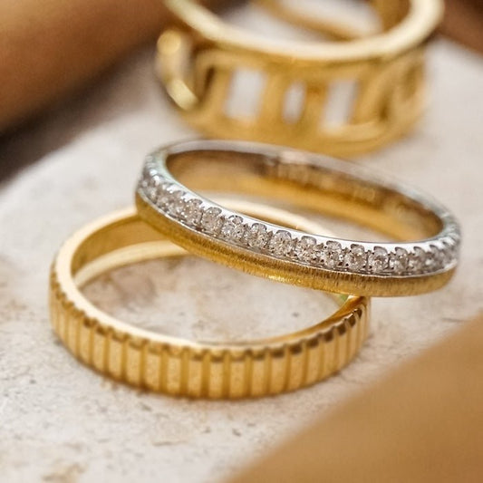 Dazzling Slim Layering Rings