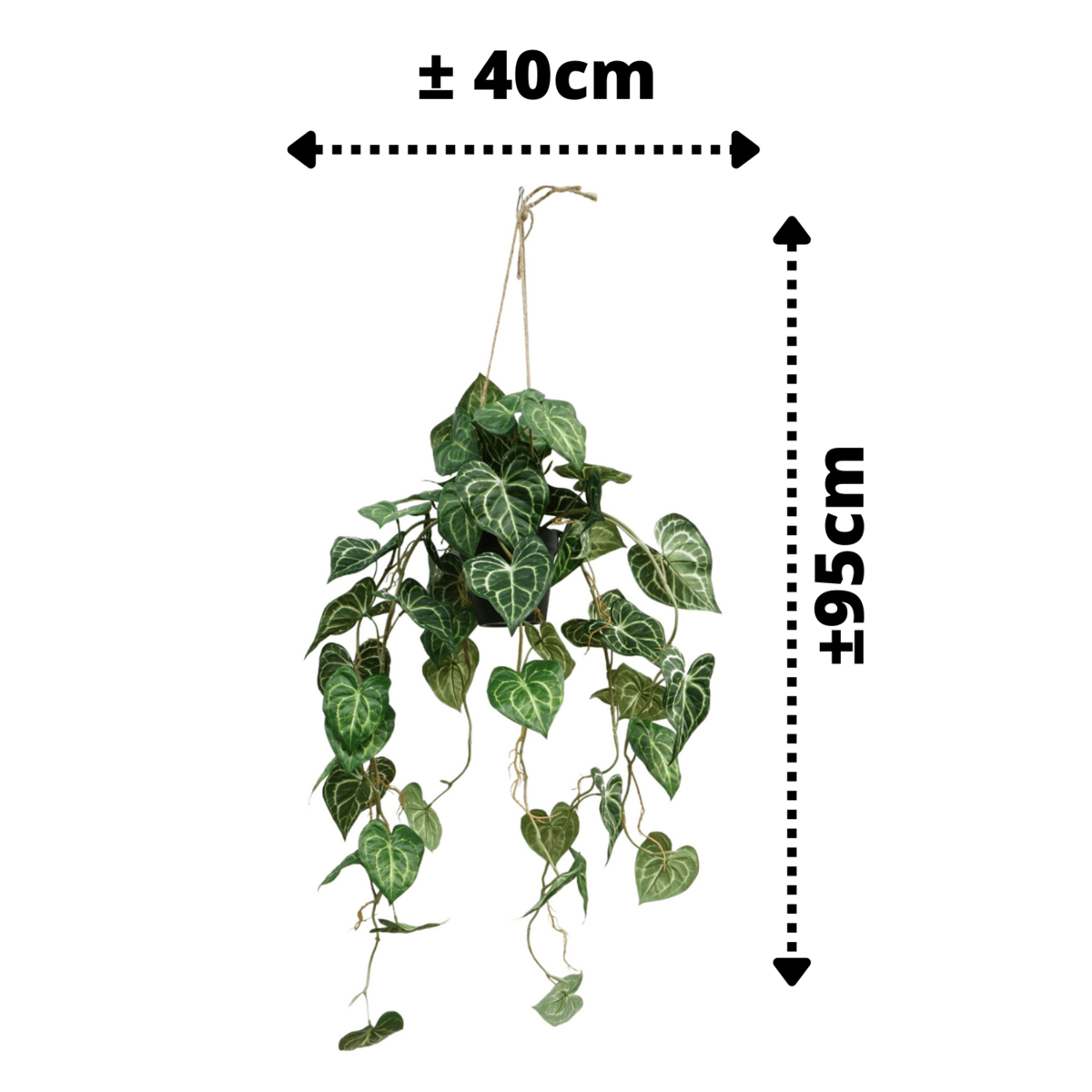 Viola Artificial Hanging Plant 95cm