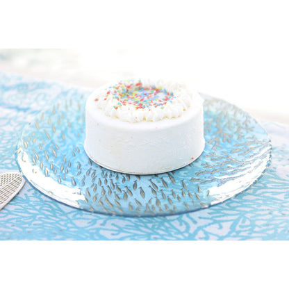 Blue presentation plate Mer 33x33x3cm