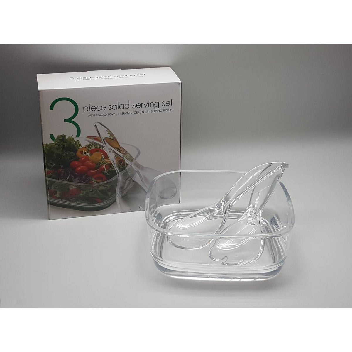 SQUARE SALAD BOWL AND ACRYLIC SALAD SETS