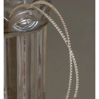 Cross Line Sparkling Bridal Headband