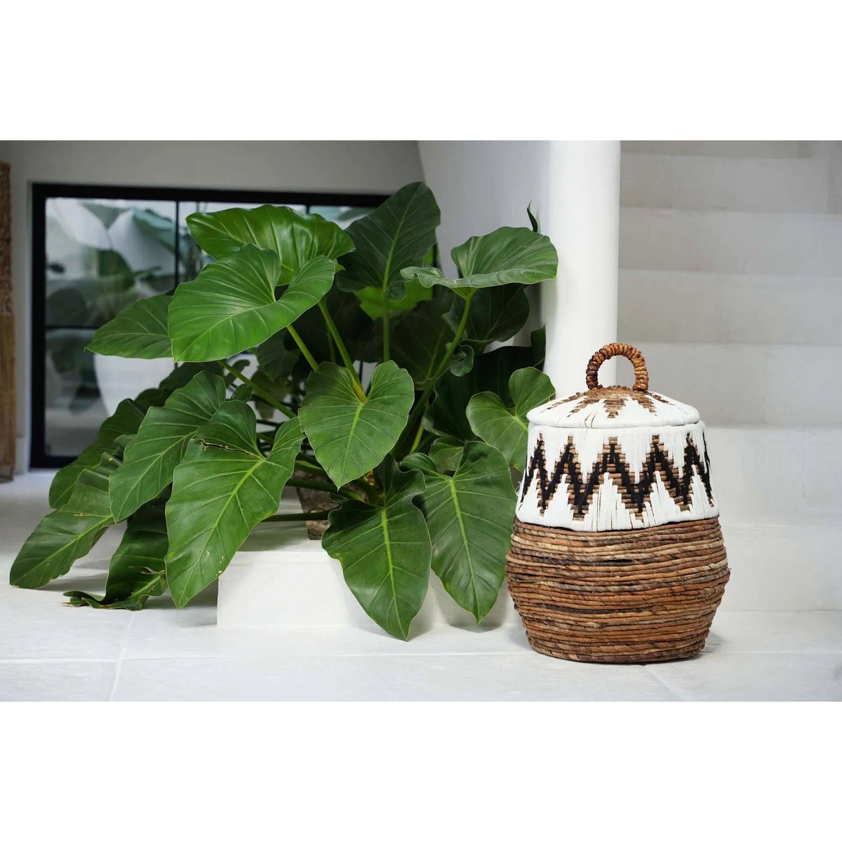 The Little Bay Beach Basket - Natural White - M