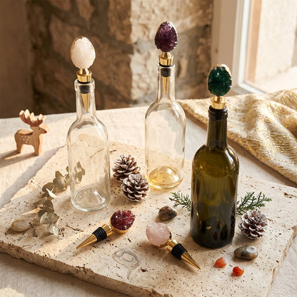 Agathe stone bottle caps - set of 5