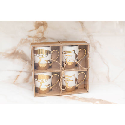 GOLDEN SAVANNA MUGS - SET OF 4