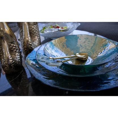 Turquoise and golden cut 32cm