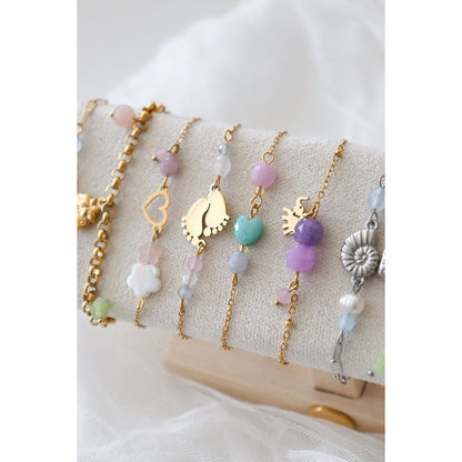 Lucky bracelet Elephant & Gemstones - Gold