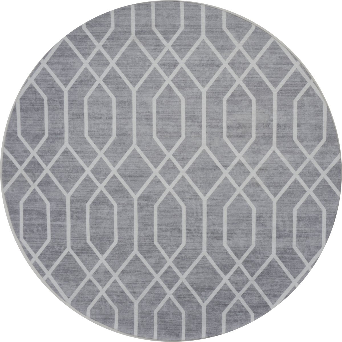 Rug Pattern Round Gray ø120 cm