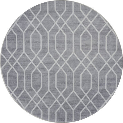 Rug Pattern Round Gray ø120 cm