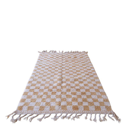 Berber checkered wool rug 164 x 251 cm