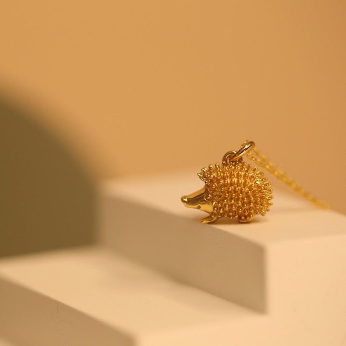 Hérisson - Gold hedgehog necklace