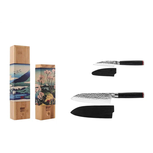 Set of knives - The Starter Set: 2 knives (paring knife + santoku)