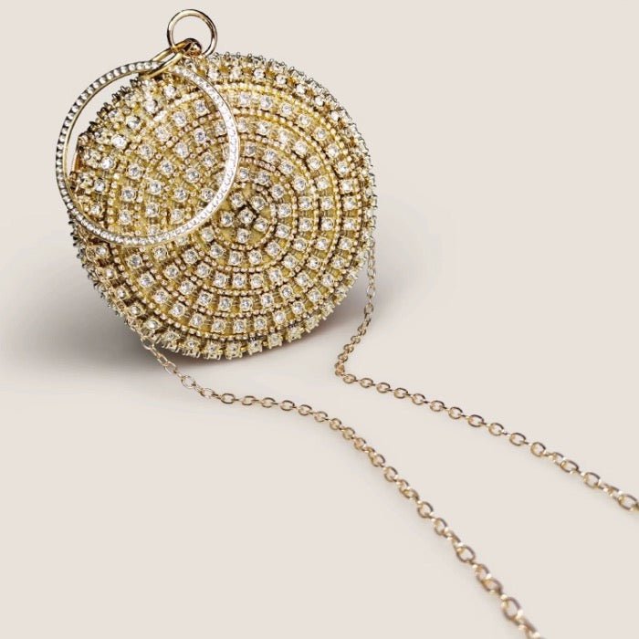 Dazzling Diamond Look Round Clutch