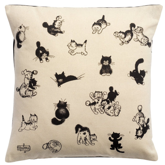 Dubout Cushion Kittens Ecru 45 x 45