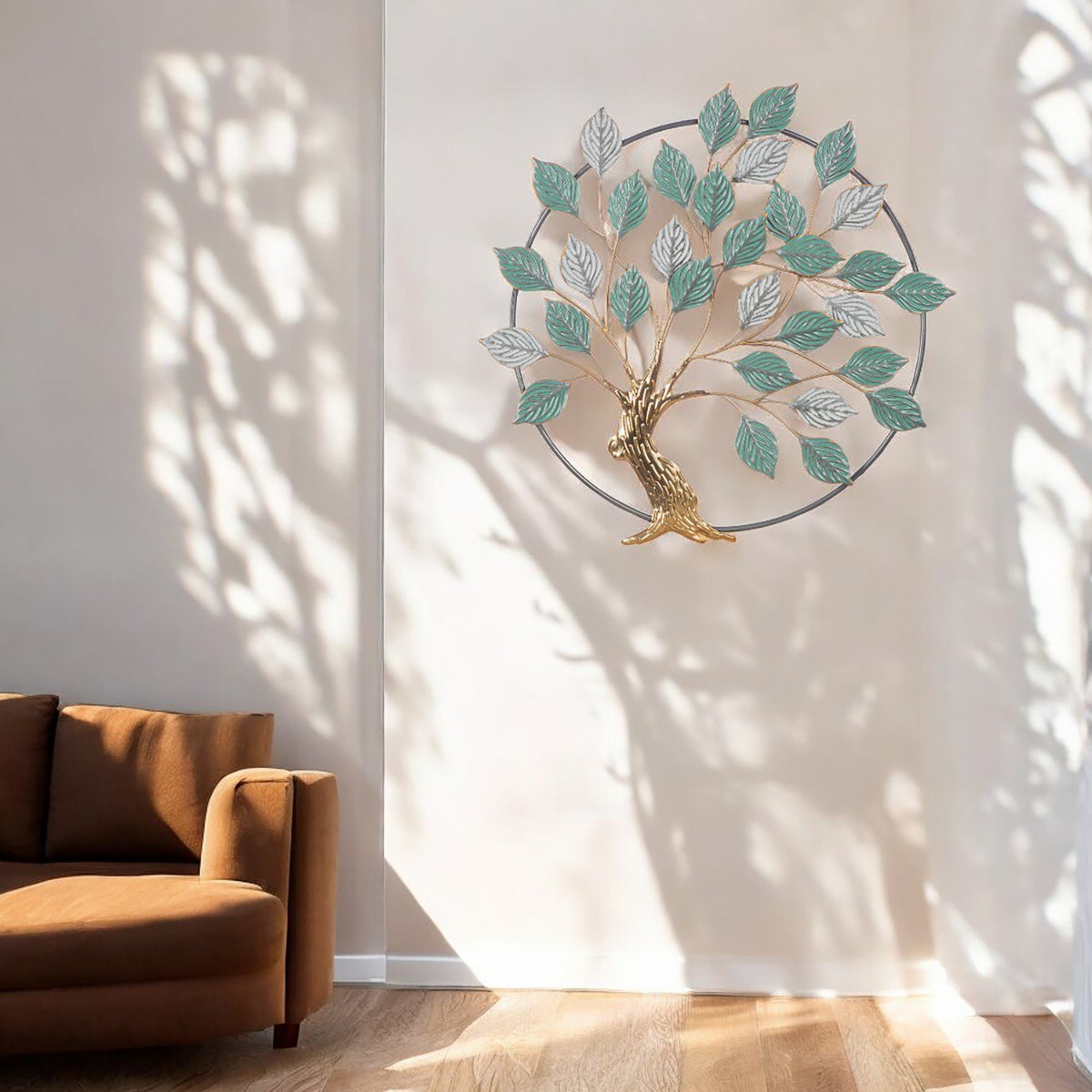 Wall relief tree in a circle, height 70 cm