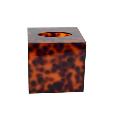 Carre Leopard 12.6x12.6x12cm tissue box