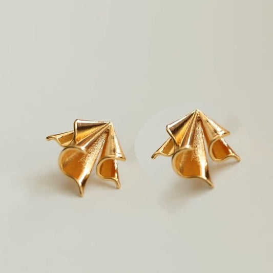 Golden Paper Plane Earrings