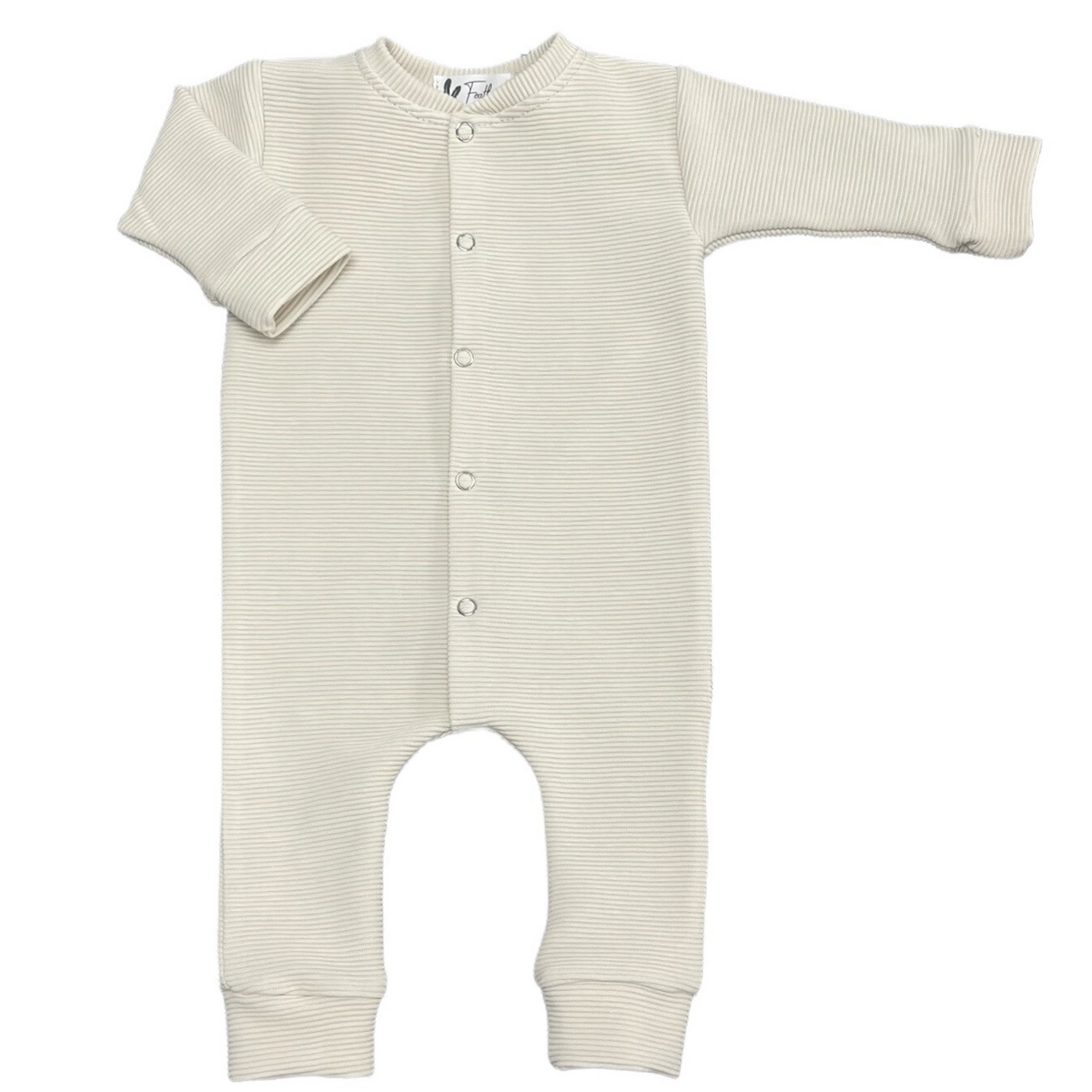 Playsuit rib beige