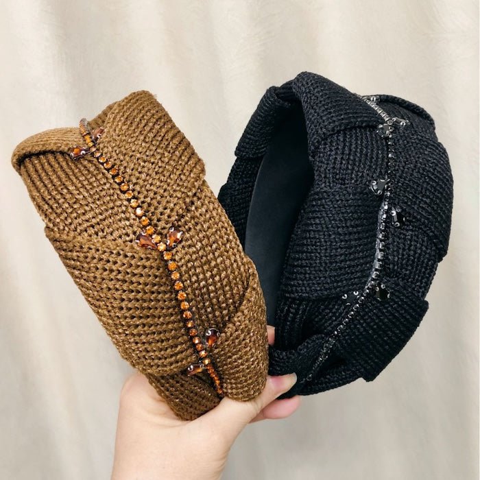 Crystal Embellished Braided Statement Headband