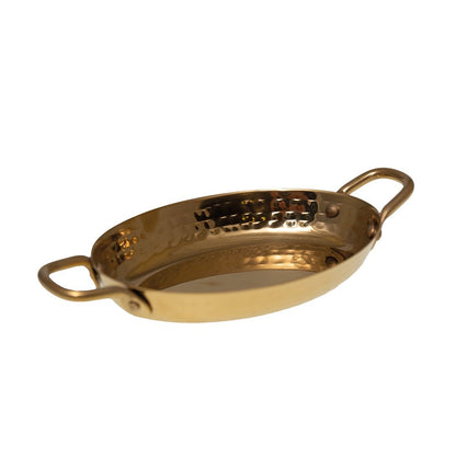 Mini golden oval saucepan 15x10.5x2.5cm
