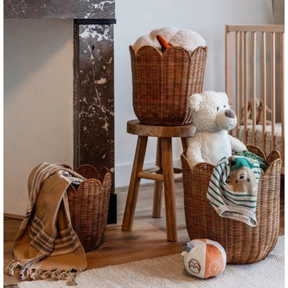 Storage basket set Eleta Light brown