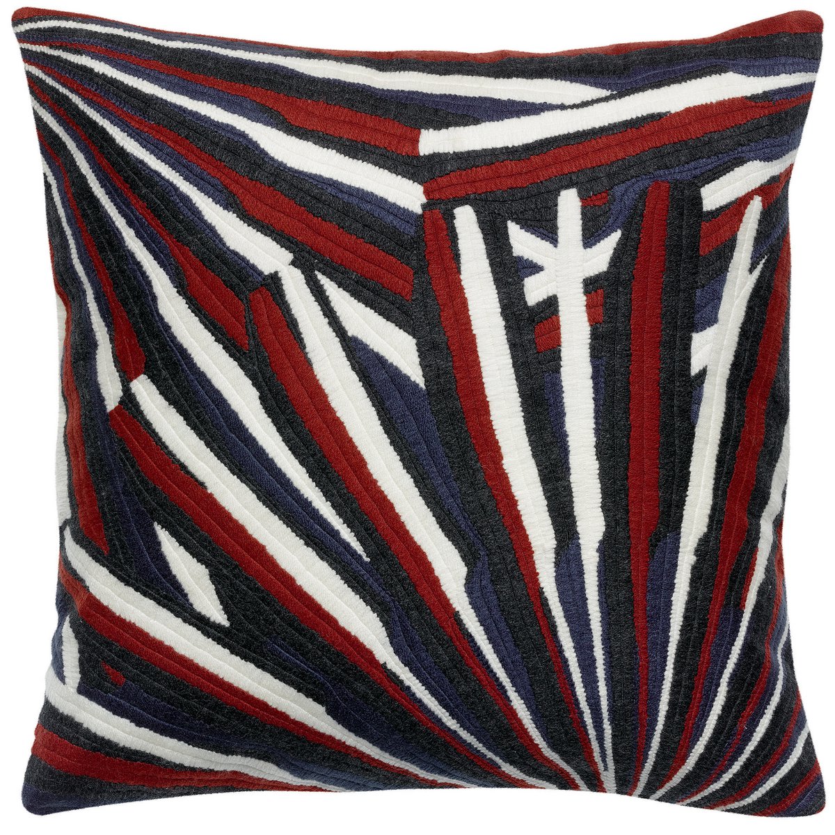 Sasha Ruby embroidered cushion 45 x 45