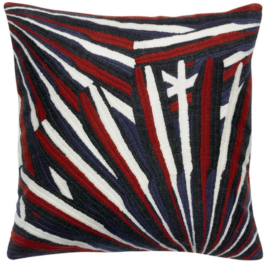 Sasha Ruby embroidered cushion 45 x 45