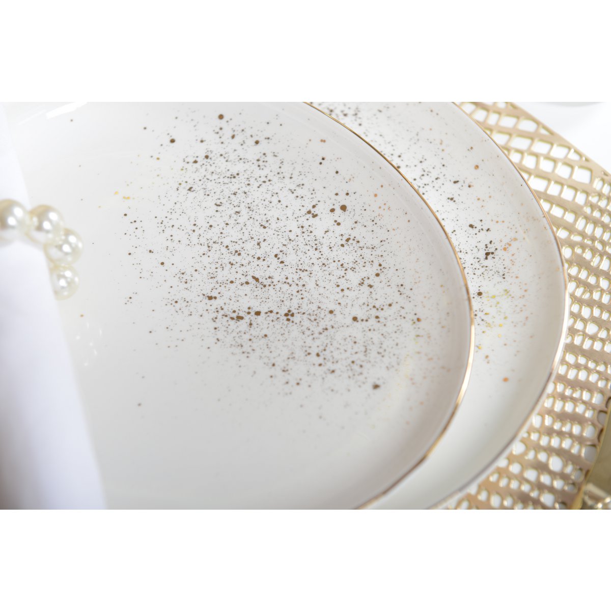 OVAL DESSERT PLATE BLANCH FLASH OR